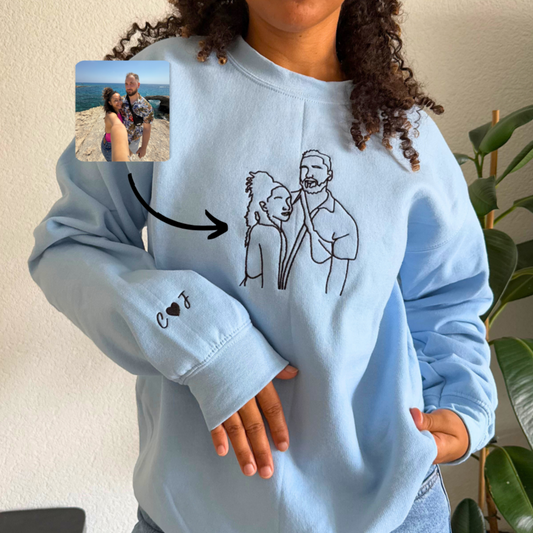 luved lines custom embroidered sweatshirt