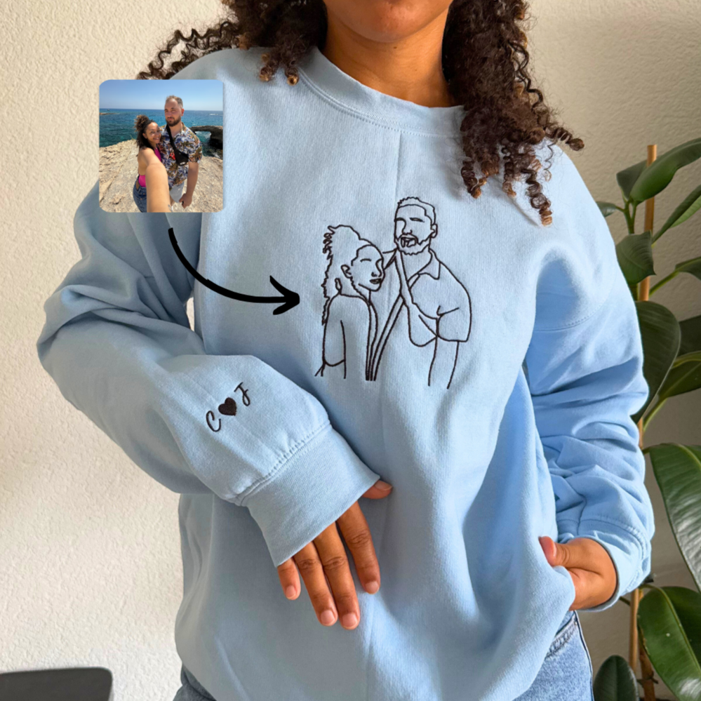 luved lines custom embroidered sweatshirt