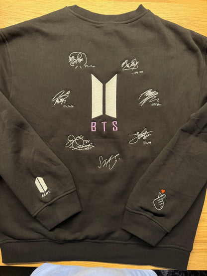 Embroidered BTS Sweatshirt (with back design)