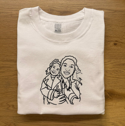 Custom Embroidered T-Shirt With Picture