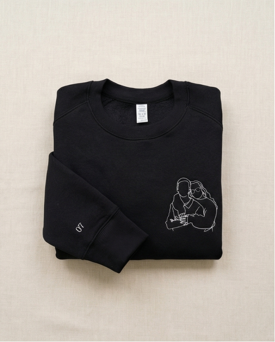 Custom Embroidered Crewneck With Picture