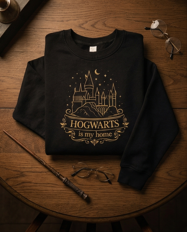 Embroidered Hogwarts is My Home Sweatshirt