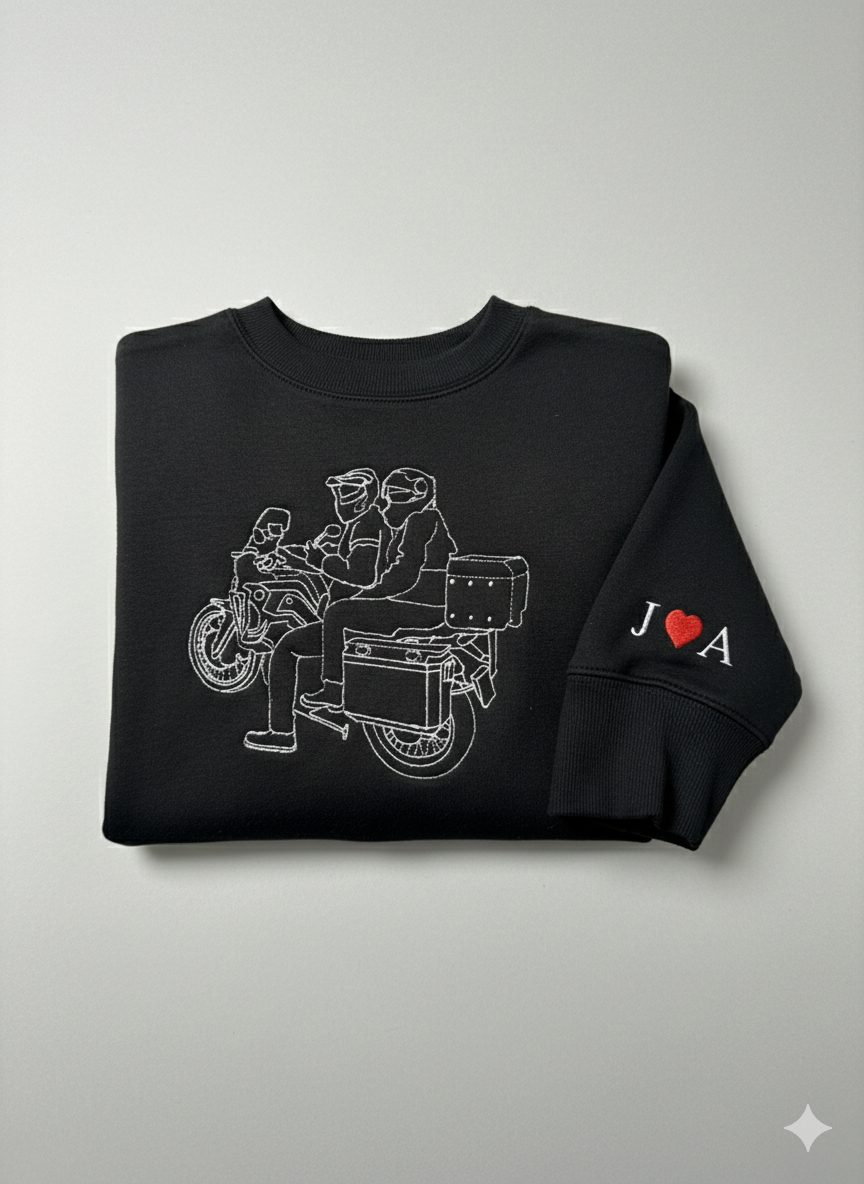 Custom Embroidered Crewneck With Picture