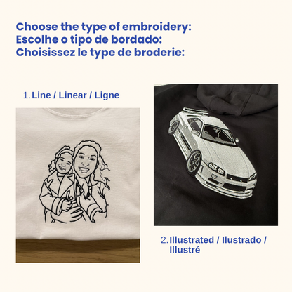 Custom Embroidered Hoodie With Picture