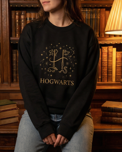 Embroidered Hogwarts Sweatshirt