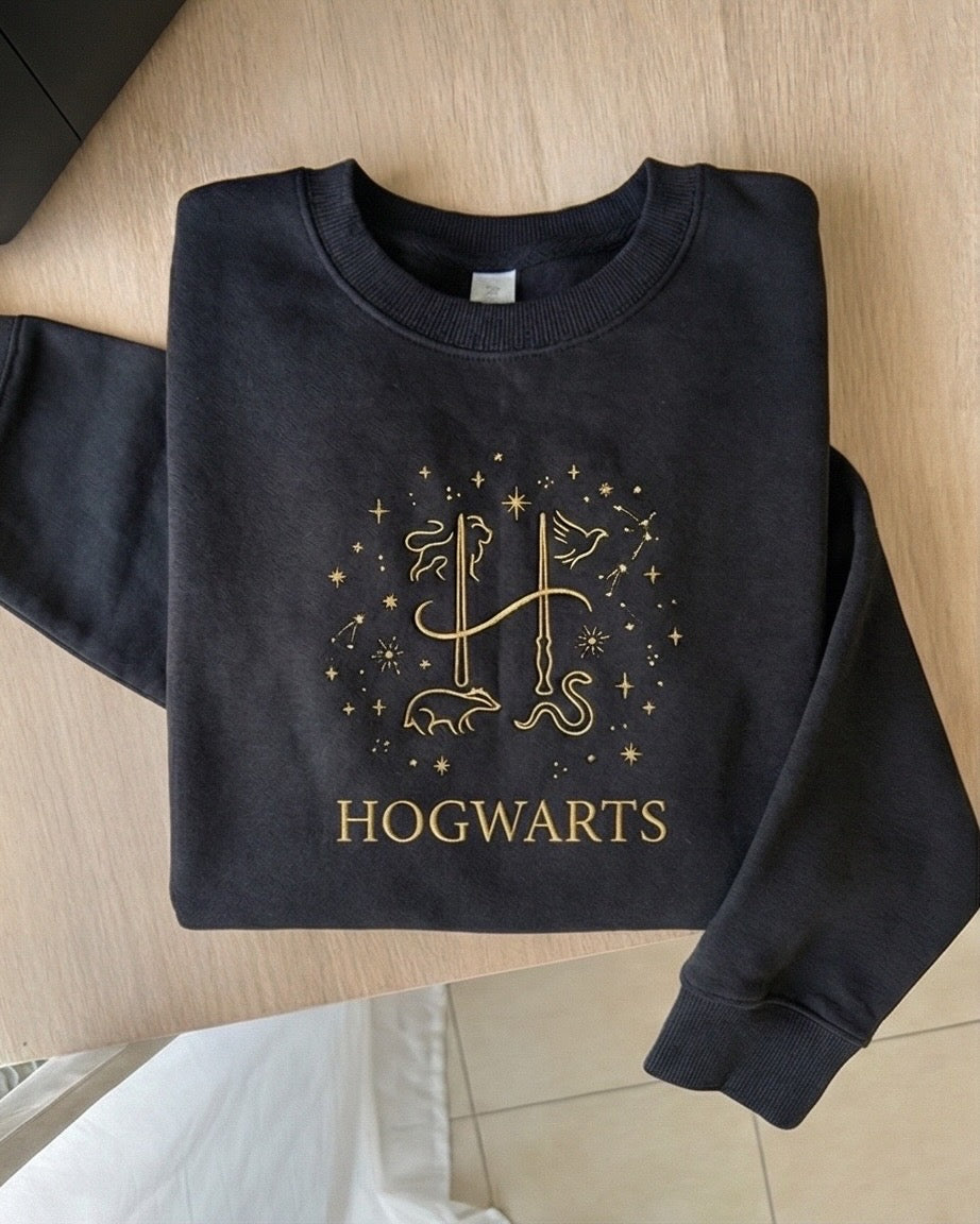 Embroidered Hogwarts Sweatshirt