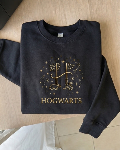 Embroidered Hogwarts Sweatshirt