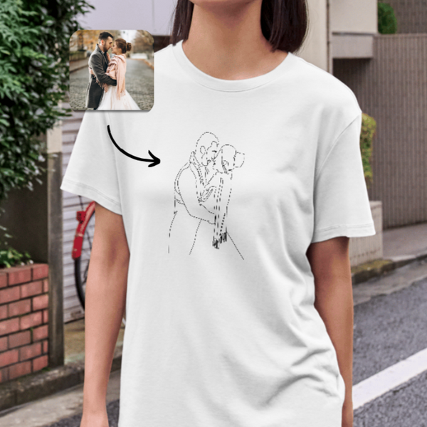 luved lines custom embroidered t-shirt